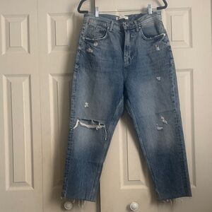 Distressed Zara  Blue Women's Jeans